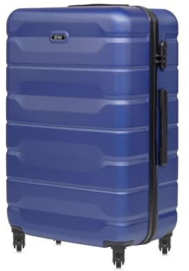OCHNIK Großer Koffer | Hartschalenkoffer | Farbe: Blau | 76x49x29 cm | Größe: L | Reise-Koffer mit 4 Rollen | Trolley | Langlebig | Mit ABS | Numerische Sperre | Fassungsvermögen 94 L