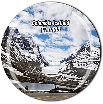 Columbia Icefield Kühlschrankmagnet, Kanada, Kristall, Touristensouvenir, Geschenkkollektion, Kühlschrank-Magnetaufkleber
