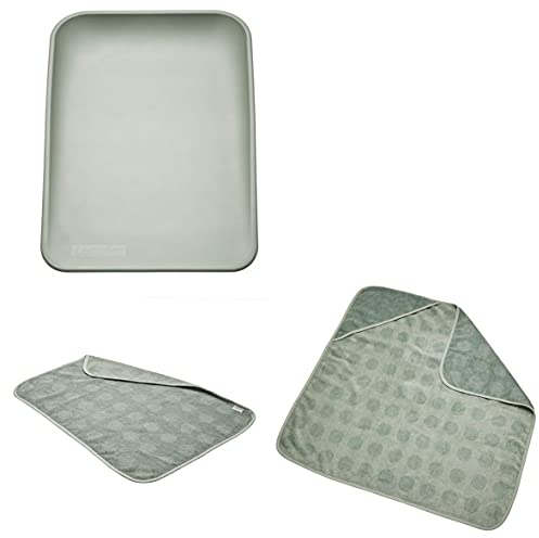 Leander Matty Wickelkissen + Topper + Hoodie Kaputzentuch in der Farbe sage green