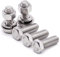 Glvaner M8-1,25 x 30 mm (8 juegos) Tornillos hexagonales de acero inoxidable con tuercas hexagonales, arandelas planas y arandelas de bloqueo, kit surtido de herramientas, cobertura completa de rosca