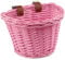 AVASTA Fahrradkorb für Kinder, Wicker Fahrradkorb für 12, 14, 16 Fahrrad, Roller, Dreirad, Lieferung mit Lederriemen, Größe XS, Rosa