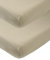 Meyco Baby Uni Spannbettlaken 2er Pack für die Babywiege (Bettlaken mit weicher Jersey-Qualität, aus 100% Baumwolle, perfekte Passform durch Rundum-Gummizug, atmungsaktiv, Maße: 40 x 80 / 90cm), Taupe