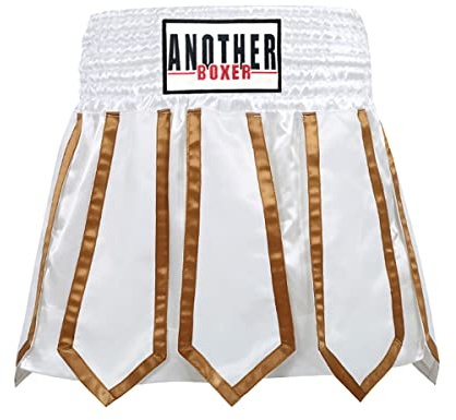 Pantaloncini di MMA Muay Thai Pantaloncini di Boxe Abbigliamento da Taekwondo per Adulti e Bambini,Bianca,L