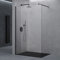doporro Luxus Duschwand für Dusche Duschabtrennung 90x200cm Schwarz Walk-In Dusche 8mm ESG-Sicherheitsglas Klarglas inkl. Nanobeschichtung Bremen01K