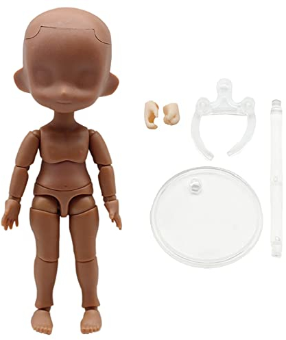 niannyyhouse DOD 13cm Doll Action Figures Body Suitable for 1/12 BJD Dolls Head Dress Up (Coffee-Standard Package B)