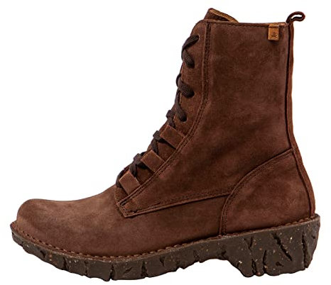 El Naturalista Stivali Combat da donna Yggdrasil, stivaletti da donna, marrone cioccolato, 38 EU