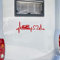 Kit 1 Adesivo stickers camper BATTITO CARDIACO CUORE PASSIONE caravan roulotte decal scegli colore cod.1839 (032 ROSSO, cm 80 x 33)