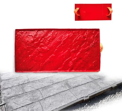 Betonstempel, Betonformen, rechteckige Steinfliesen-Textur, Betonstrukturmatte, gleicher Schieferboden, Beton, nahtlose Stempelmatte, Polyurethan-Stempel, Outdoor-Landschaftsbau, Steinformen