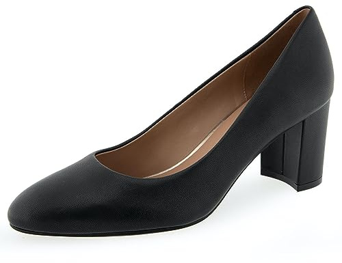 Aerosoles Betsy High Heeled Pump, Black Leather, 8M