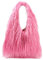 Meliyya Damen Fellimitat Schultertasche Tote Bag Flauschige Uni Arbeit Mädchen Schule Große Plüsch Shopper, 40 * 12 * 25cm Rosa