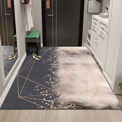 RUGMRZ Teppich Balkon Area Rug Rosa Grauer Kunstdesigner-Teppich pflegeleicht Deko Zimmer Tumblr 60 x 90 cm