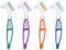 4PCS Brosse à Dents Dentier, Brosse à Prothèses pour Appareil Dentaire Double Angle, Brosse Nettoyage Prothèse Dentaire Portable, Brosse Artificielle pour Dentier pour Soins Dentaires