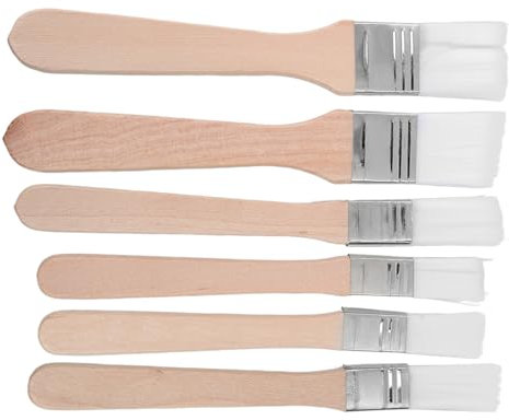 Homoyoyo 6 Pièces Ébrécher Pinceau Mural Pinceaux Mur Professionnel Brosses en Nylon pour Le Nettoyage Pinceau De Ceinture Pinceau en Nylon Craie Cheveux Courts Bambou Enfant Brosse à Poils