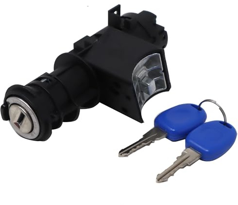 Vinciann Bloccasterzo con cilindro avviamento e chiavi compatibile con codici 46751427 46798124 60662120 adatto a 600 Seicento 97-10 compatibile con Y 95-03 adatto a Barchetta 95-05 e altre