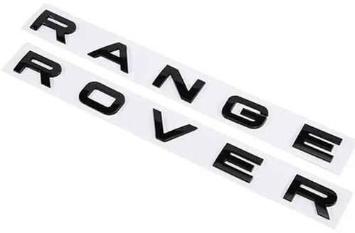 OXFUZZ Emblema per cofano e copri cofano auto con lettere 3D, lettere anteriori cromate autoadesive, per Land Rover Range Rover Velar Sport Discovery 2 3 4