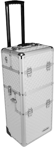 anndora 2 Rad Beauty Trolley 60 Liter Salontrolley Friseurkoffer weiß