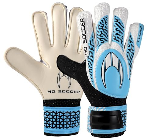 HO Soccer Trainer Arena Blue Guantes de Portero, Unisex, Azul/Negro