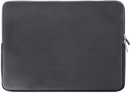 Housoutil Housse Ordinateur Portable avec Rembourrage Fluffy et Zippers Protection la Poussière Rayures Sacoche pour Gris