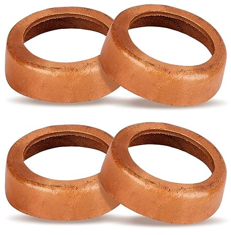 4 Pezzi Manicotti per Pompa a Pistone, Tipo 75 - Manicotto in Pelle per Pompa a Mano e Fontana - Guarnizione in Pelle