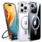TORRAS Ostand für iPhone 13 Pro Max Hülle für MagSafe (Nr.1 Magnetkraft, Unsichtbarer Ständer, Militärischer Schutz) Stoßfest Handyhülle iPhone 13 Pro Max Case Kratzfeste All-in-One Transparent