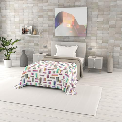 Italian Bed Linen Gedruckt Sommer steppdecke Fantasy, Multicolor, 220x270cm