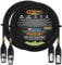 WORLDS BEST CABLES 2 Units - 2 Meter - WBC-PRO-QUAD Ultra-Silent Ultra-Flexible Balanced Star-Quad Cable with Amphenol Male & Female XLR Plugs & Black Tweed Jacket