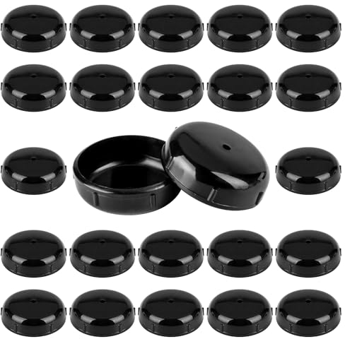 Hebterrka Lot de 24 capuchons de pieds de meubles de terrasse en fer forgé - Embouts de rechange pour chaises en métal - Ronds - 1-1/2