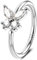Jewseen Schmetterling Nasenringe 20G Knorpel Ohrringe CZ Daith Ohrringe 925 Sterling Silber Septum Piercing Schmuck 8mm
