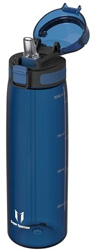 Super Sparrow Water Bottle - 1L - TouchSip Bottle - BPA-Free, Non-Toxic, Eco-Friendly - Straw Tritan Bottles for Sports, Outdoors, Camping, Travel