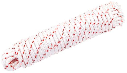 vidaXL Pull Starter Cord, Recoil Pull Cord, Starter Rope for Husqvarna STIHL Craftsman Chainsaw Lawn Mower Trimmer, White and Red ??6 mm 10 m Nylon