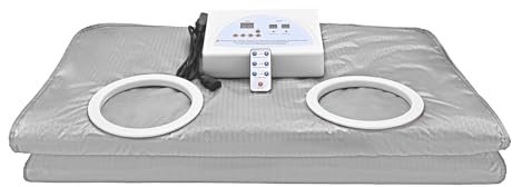 Sauna portatile, Coperta for sauna a infrarossi lontani aggiornata, coperta for sauna termica digita estensibi, body shaper for coperta for sauna fitness dimagrante(Silver)