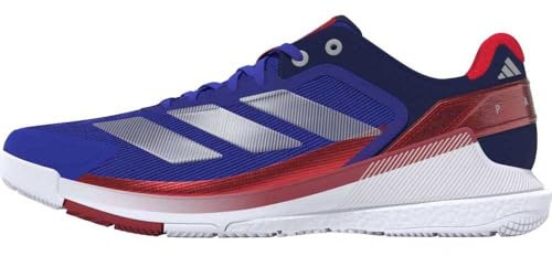 adidas Mens Crazyquick Boost Padel Shoes Trainers Blue/Silvr/White 7 UK