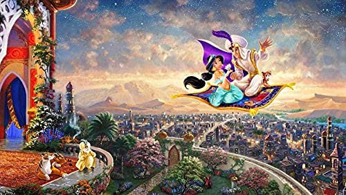 Puzzles 1000 Teile für Erwachsene Aladdin s Lampe Pädagogisches intellektuelles Dekompressionsspielzeug Spaß Familienspiel für Kinder Erwachsene38x52cm