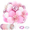 Palloncini Compleanno Rosa Bianco, 52 Pezzi Palloncini Elio Rosa Bianco Con Matrimonio Compleanno Bambina Festa Bambino Baby Shower Decorazioni, Allestimento Matrimonio, 12 Pollici