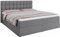 BROMARKT Boxspringbett mit Bettkasten Polsterbett mit Bonell-Matratze und Topper Bett für Schlafzimmer gepolstertes Kopfteil Dakota bonellfedern 180x200 Härtegrad H3 Grau Malmo