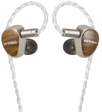 SIVGA QUE UTG 10mm Glass Diaphragm HiFi In-Ear Earphones Wired Earbuds | Professional Hi-Fi Sound Performance for Audiophiles & Studio Monitoring