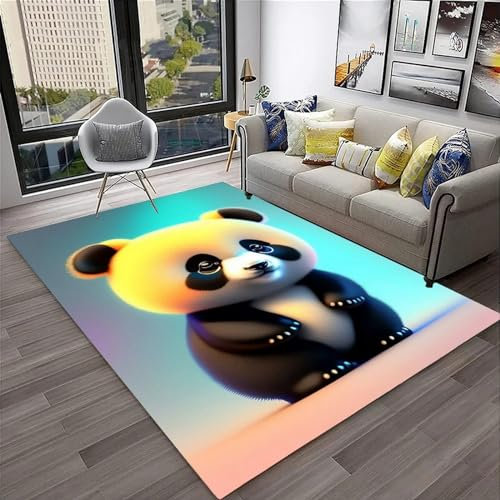 Bereichsteppich,3D-Teppich Tier Eule Gedruckt Wohnkultur rutschfest Weich 100 X 200 cm,Kinderzimmer-Teppich - Leicht Zu Reinigendes, Weiches Polyester Mit Gummirückseite -96143163669