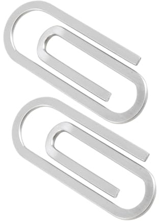 Gadpiparty 2pcs Pince de Fixation D'argenté en Acier Inoxydable Argentée Légère pour Bureau et Maison, Fixateur de Factures Pratique et Clip de Fichier Portable