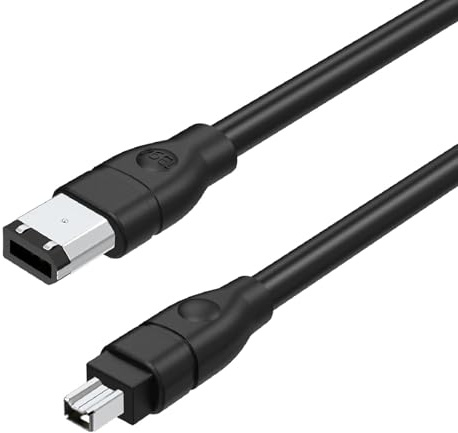 FireWire Kabel 4-Pin auf 6-Pin, 1,8 m iLink DV Kabel IEEE 1394 FireWire 400, kompatibel mit Canon GL1 GL2 MiniDV, XL H1 XH G1, ZR20 ZR25 ZR50 ZR700 ZR830 ZR850 ZR900 ZR930 ZR950 Camcorder für PC