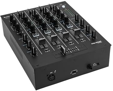 OMNITRONIC PM-404F 4-Kanal-DJ-Mixer mit Filter und Bluetooth