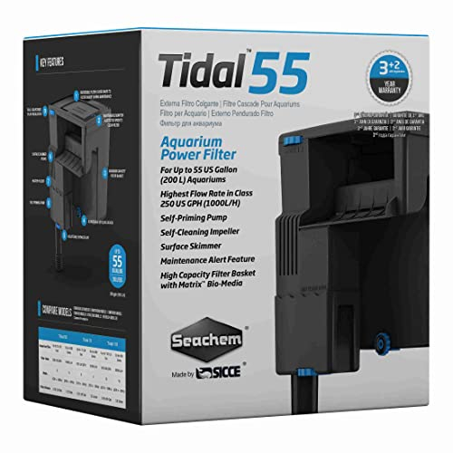 FILTRO DE MOCHILA PARA ACUARIO TIDAL 55 DE SEACHEM FILTROS CASCADA DE ACUARIO