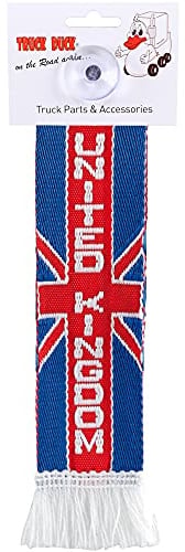 TRUCK DUCK® LKW Auto Minischal Großbritannien England United Kingdom UK Mini Schal Wimpel Flagge Fahne Saugnapf Spiegel Deko