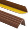 Nez de marche profil d’angle PVC autoadhésif 50x40mm antidérapant, d'escalier-protection, bande de bordure, 200cm, Brun