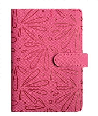 EXACOMPTA Organiseur Exatime 17 light Floralie 14 x 19 cm Semainier Rose