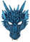 NUOBESTY Halloween 3D Drachenmaske Party Maske Tier Halbgesichtsmasken Maskerade Maske Karneval Kostüm für Halloween Party Karneval Parade Cosplay (Blau)