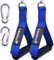 XYZDOUBLE Resistance Bands Handle Cable Attachments Heavy Duty Cable Machine Attachment Fitness Grip with Solid ABS Cores Durable Carabiners for Cables Crossover LAT Pull Down Home Gym Blue