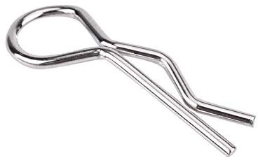 Alomejor 50 Pcs RC Car Body Clip Pins,Stainless Steel RC Body Clips Bent R Pins for 1/10 1/12 1/16 Scale Remote Control Car Shell