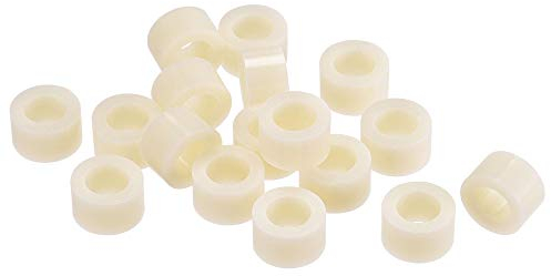 sourcing map 300 Stück ABS Runde Distanzscheibe Innendurchm. 8.2 mm Außendurchm. 14 mm Länge 8 mm Kunststoff Abstandshalter für 3D Drucker, TV Wandmontage Steckdose Beige