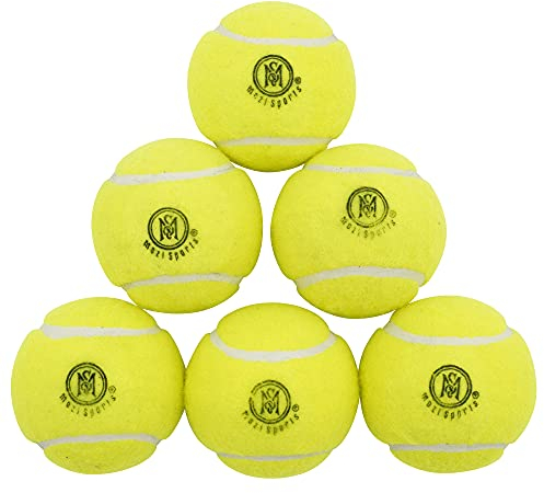 Mozi Sports Cricket-Tennisbälle, schwere Gummi-Tennisbälle für Cricket-Spiel, Gewicht 120 g, Gelb