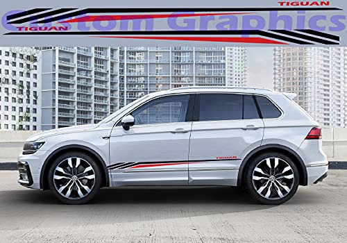 Set di adesivi laterali Racing compatibili con Volkswagen Tiguan